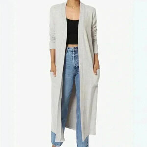 Uniqlo Open Front Long Knit Cardigan